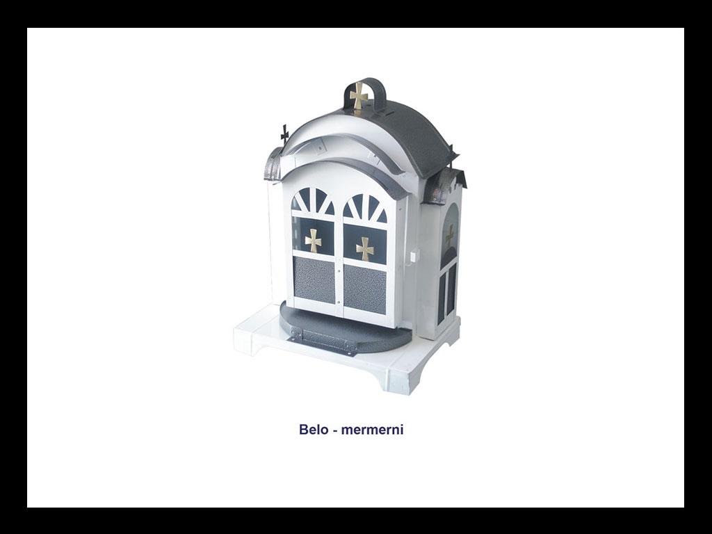 Temple za groblje - Beli mermer