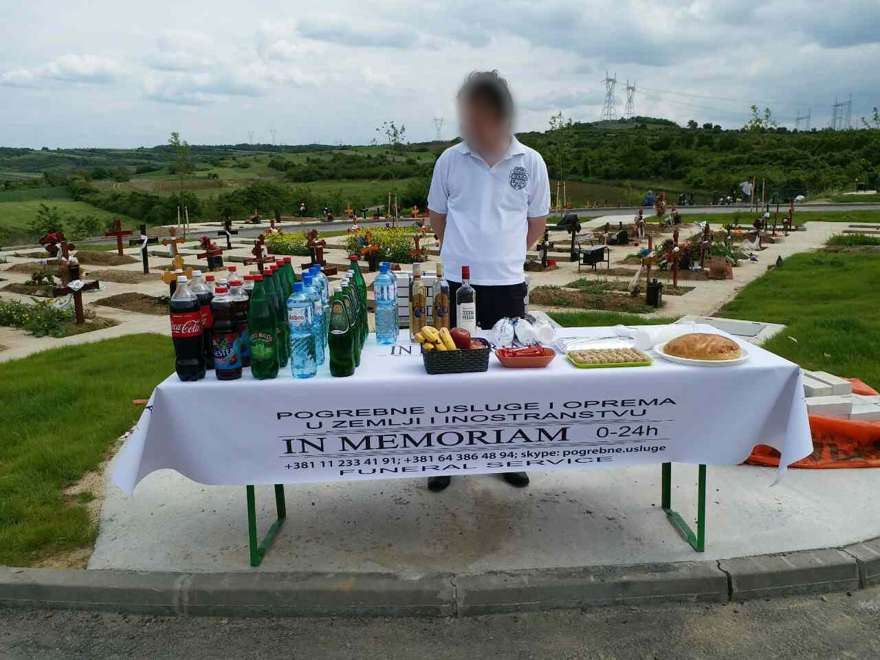 Refreshments at the cemetery