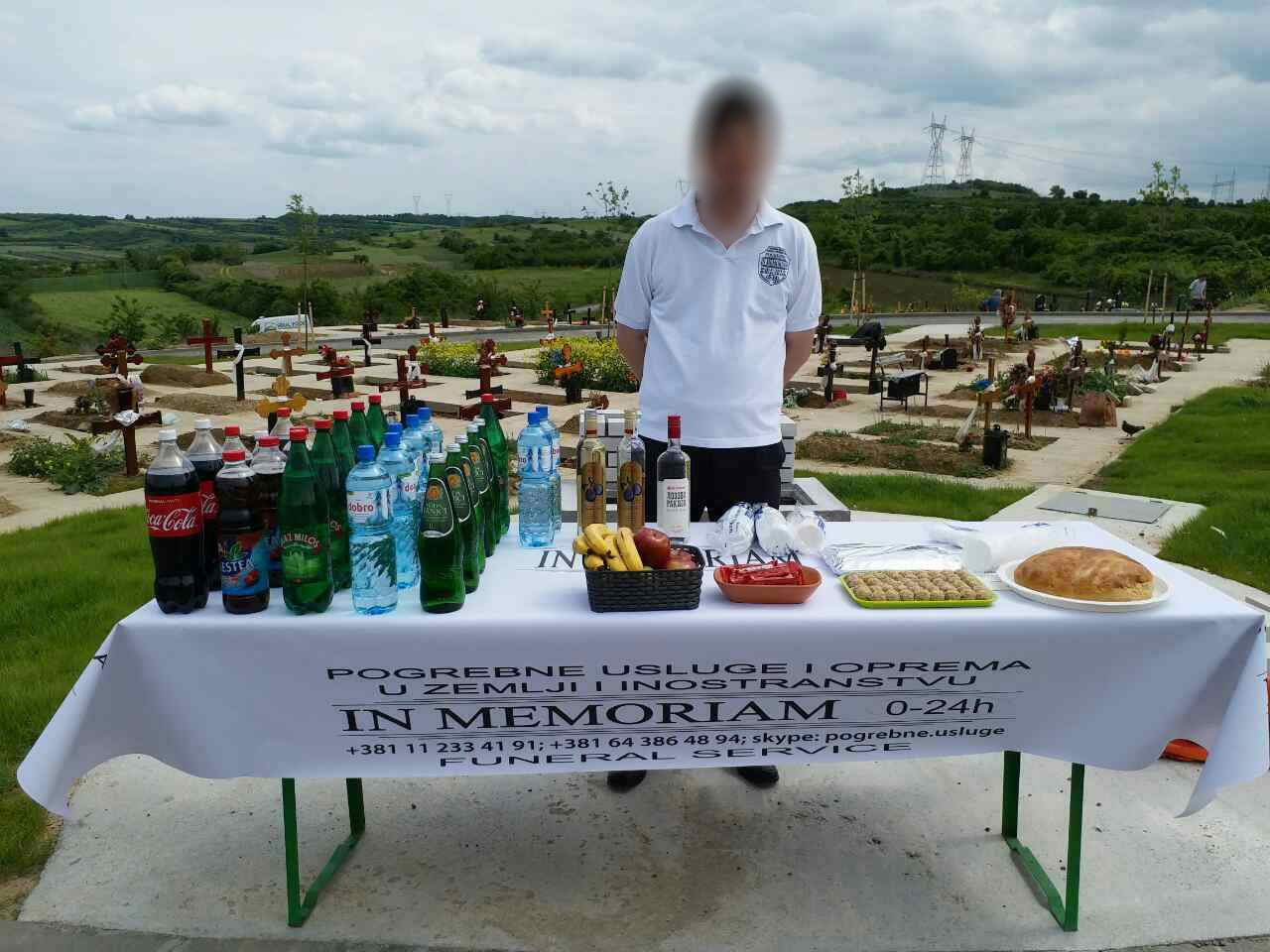 Refreshments at the cemetery