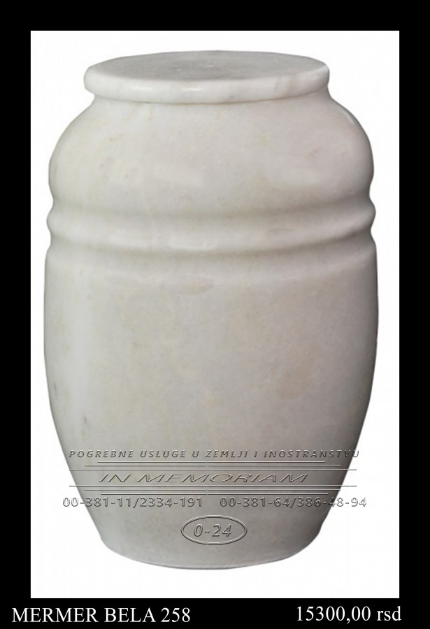 Urna - Mermer bela 258